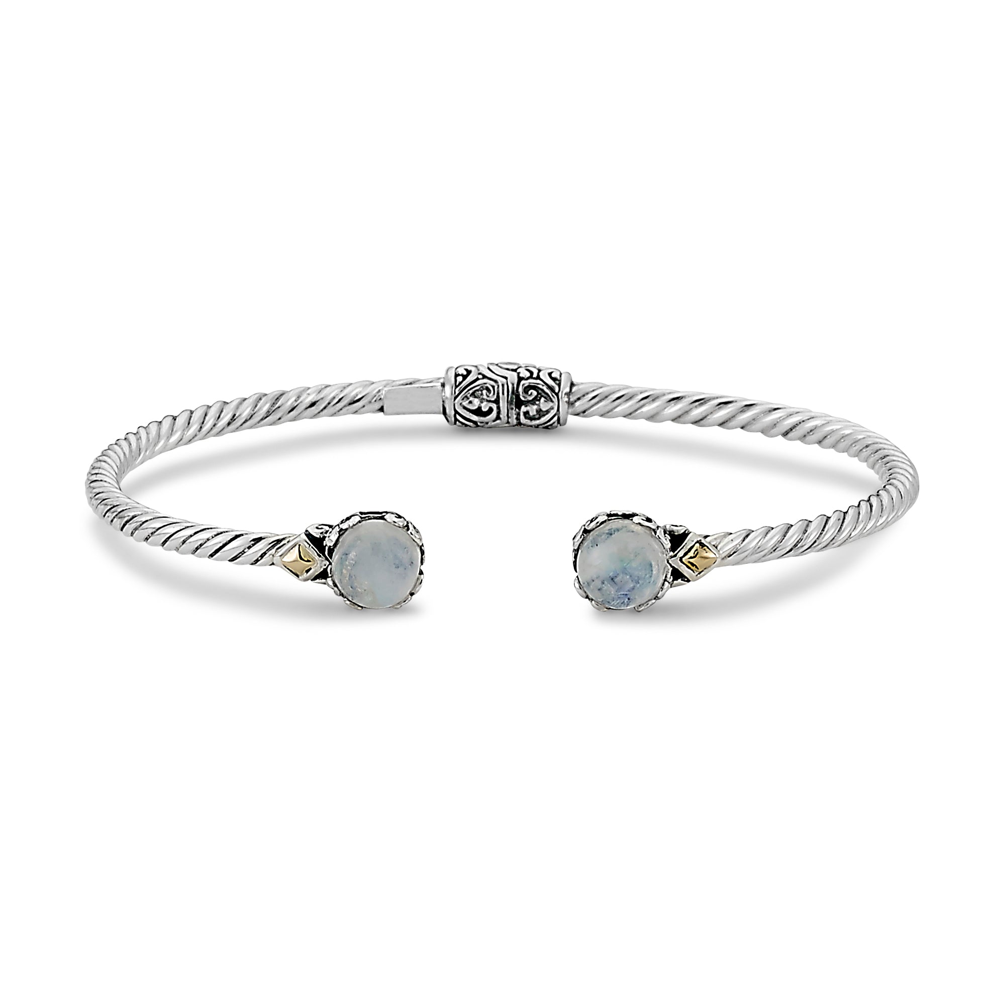 Radiance Bangle- Rainbow Moonstone