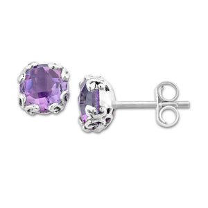 Radiance Stud Earrings- Amethyst