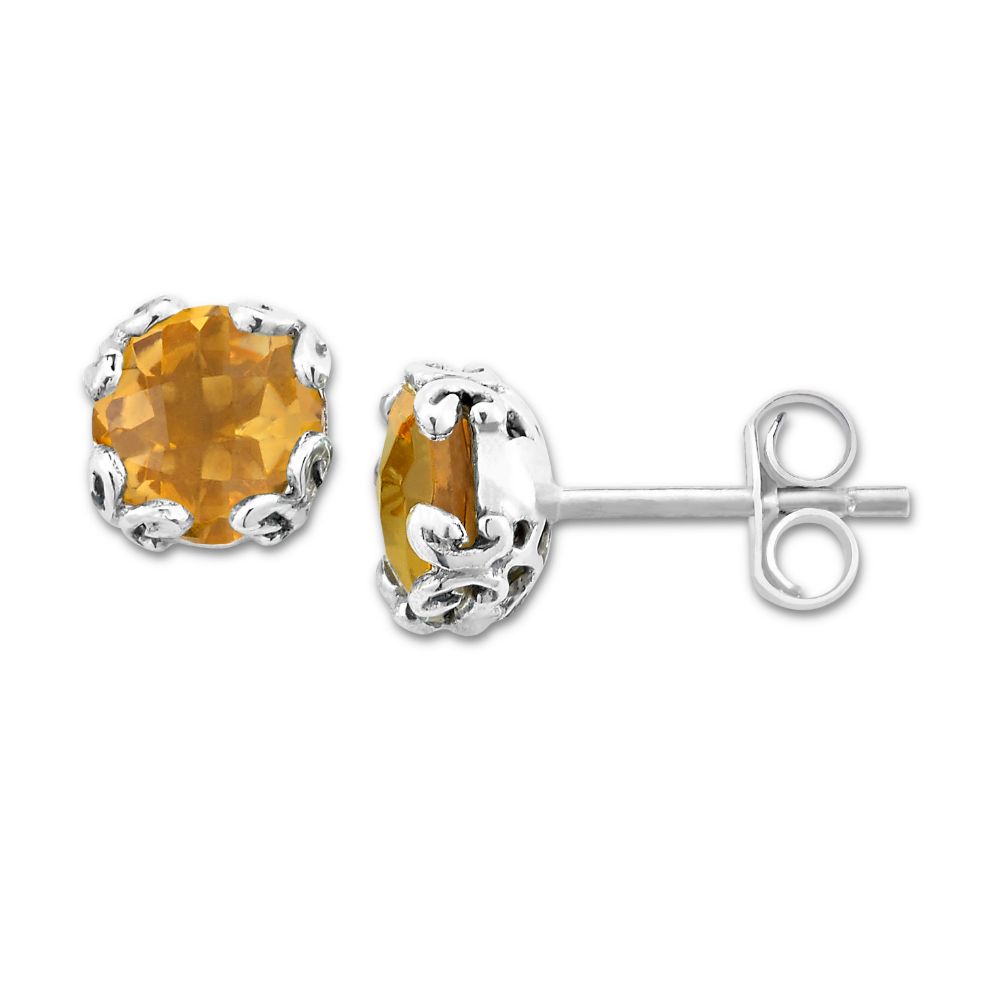 Radiance Stud Earrings- Citrine