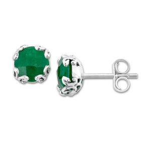 Radiance Stud Earrings- Emerald