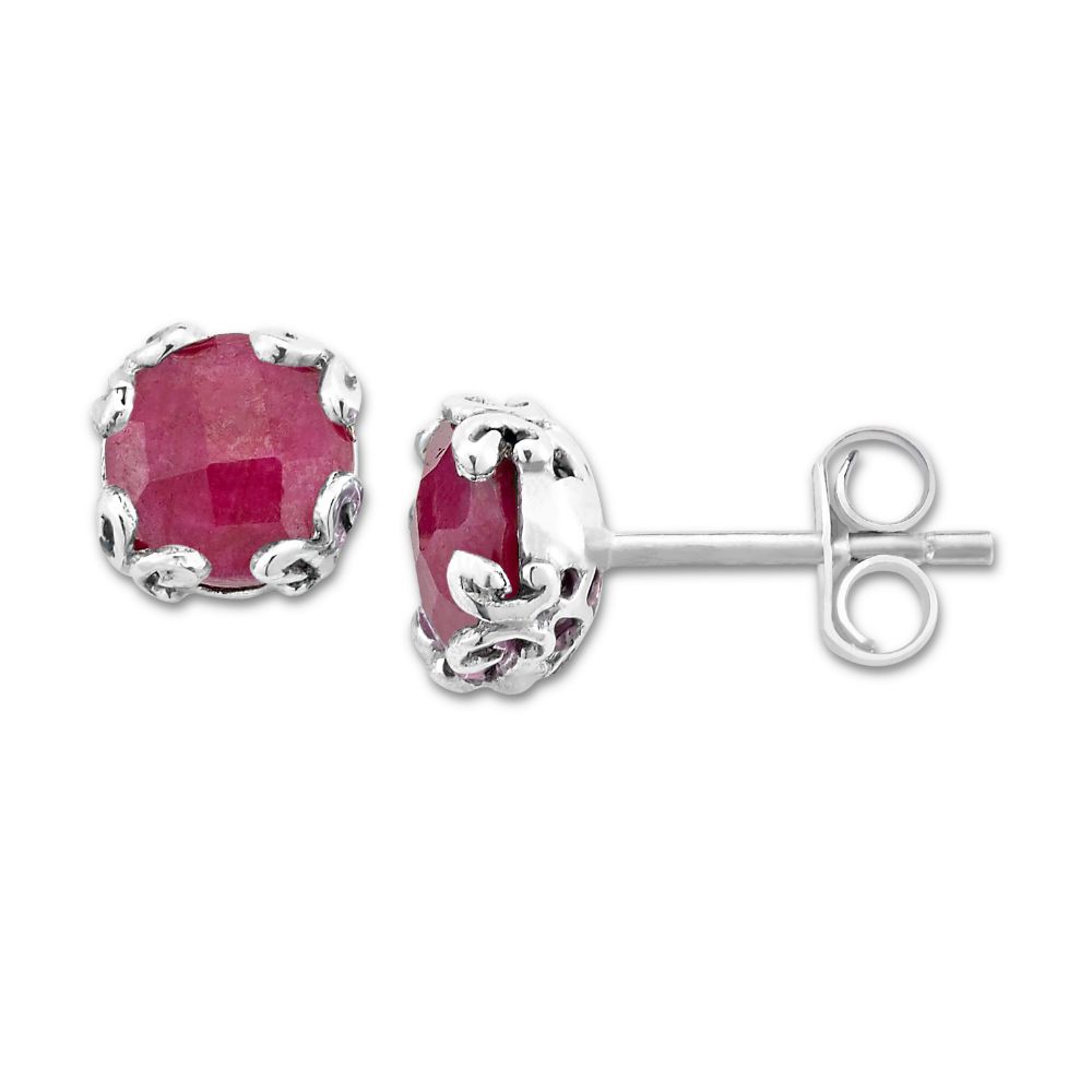 Radiance Stud Earrings- Ruby