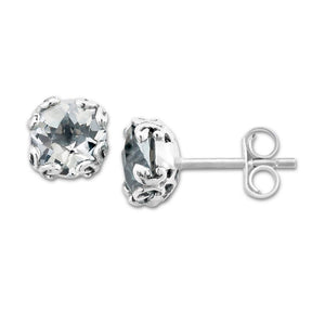 Radiance Stud Earrings- White Topaz